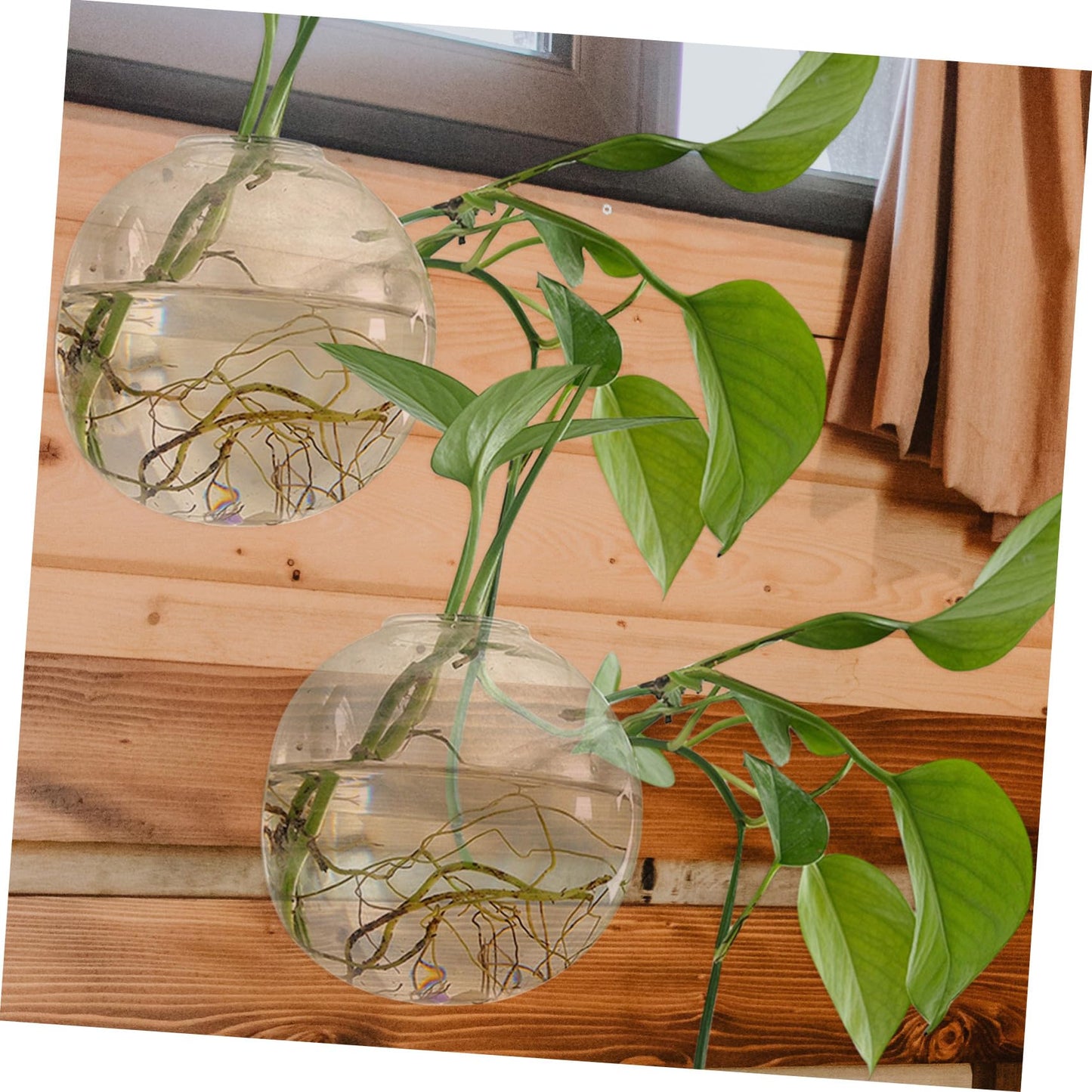 UKCOCO Hydroponic Wall Hanging Glass Flower Vase Creative Terrarium Planter for Indoor Decor Modern Transparent Flowerpot for for Plant Arrangement