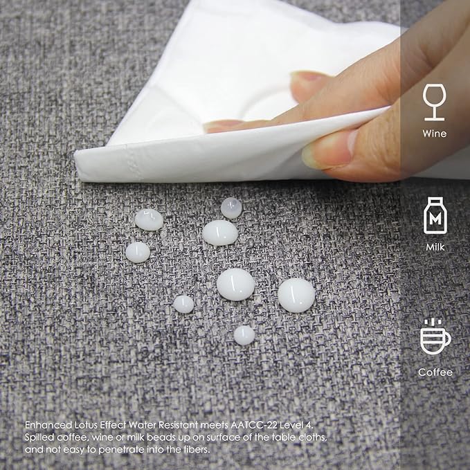 BALCONY & FALCON Rectangle Tablecloth Washable Wrinkle Resistant and Water