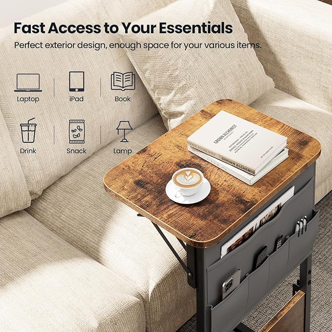 HLDIRECT C Shaped End Table