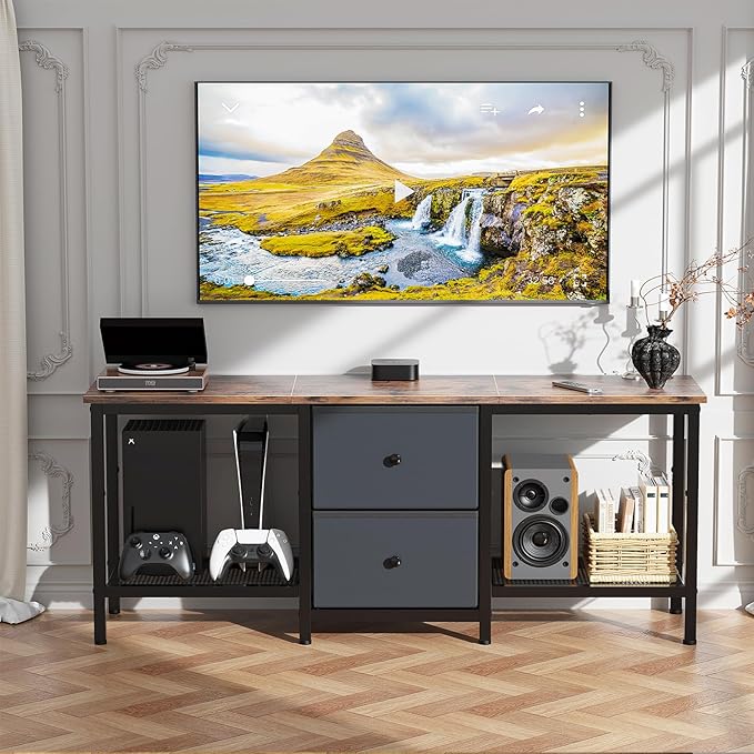 TV Stand Suitable for TVs up to 55 Inches, Entertainment Center
