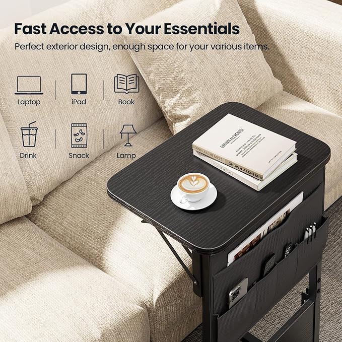 HLDIRECT C Shaped End Table