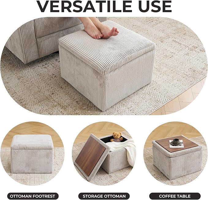 Cube Storage Ottoman, Ottoman Footstool