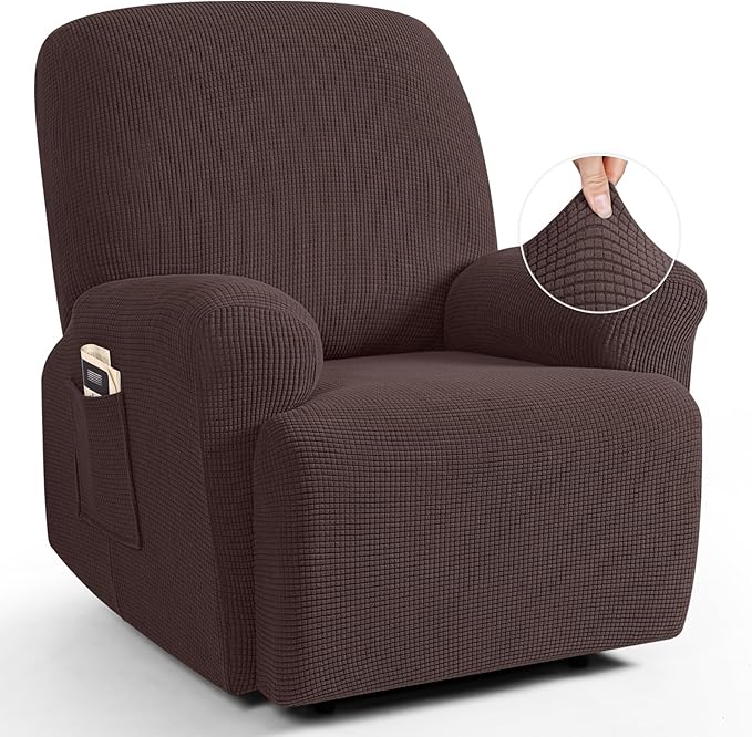 TAOCOCO Recliner Cover 4-Pieces, Recliner Stretch Sofa Slipcover, Recliner
