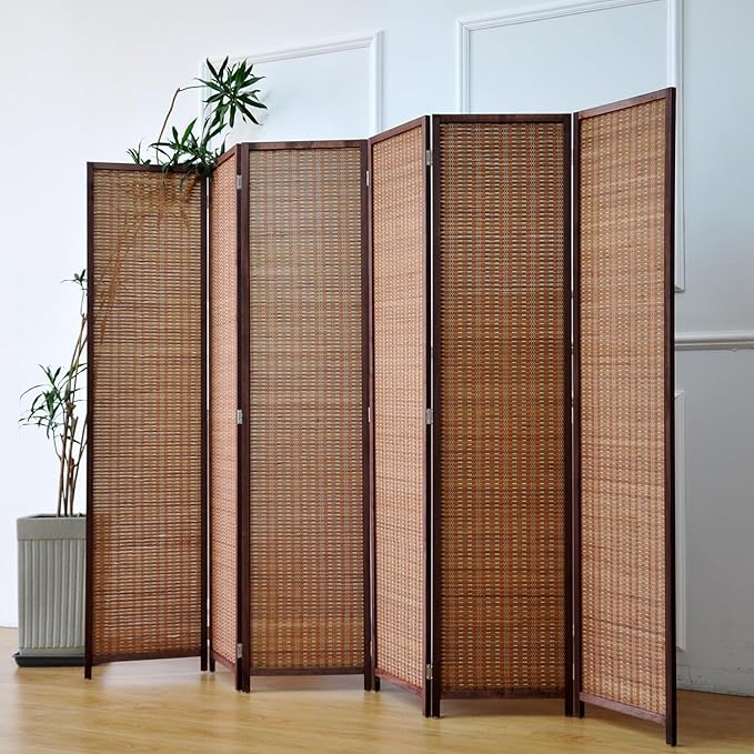 Furnnylane 6 Panel Bamboo Room Divider