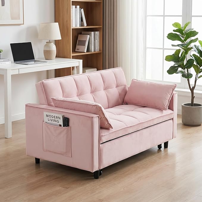 3 in 1 Convertible Sofa Bed, Loveseat Sleeper Sofa