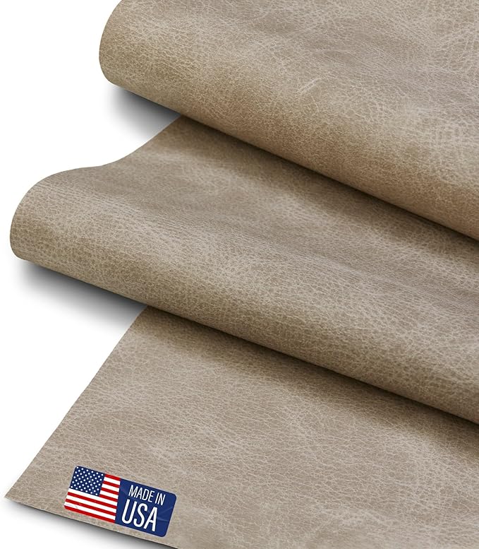 Faux Leather Fabric, Thick Durable Synthetic Repholstery Leather Vinyl