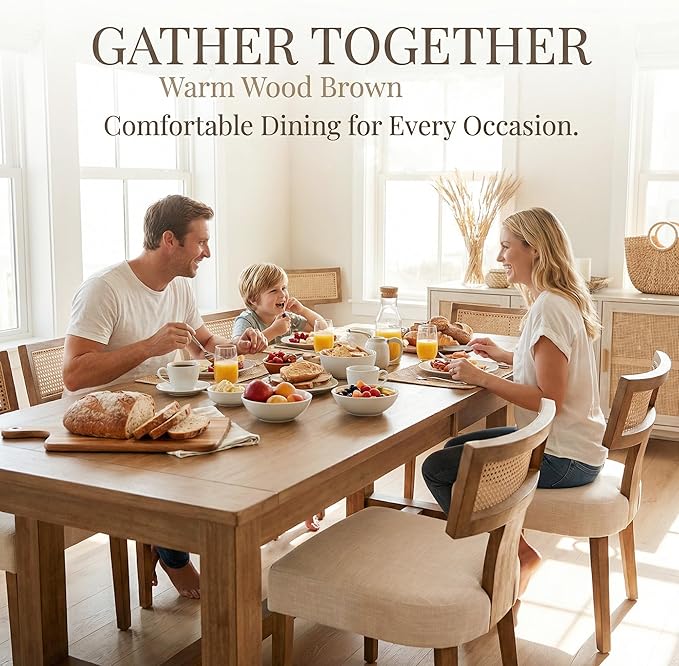 VESCASA Linen Upholstered Dining Chairs