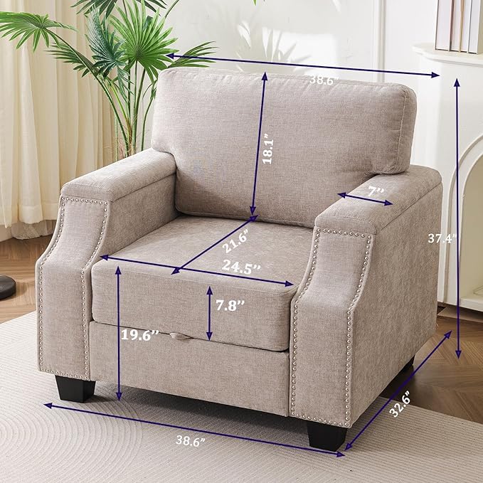Oversized Accent Chair Set of 2