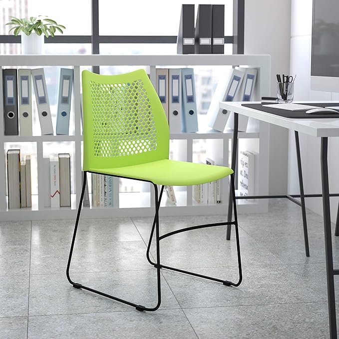 Flash Furniture HERCULES Series 661 lb. Capacity Green Stack Chair