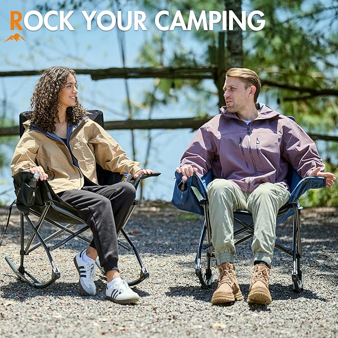 Portal Outdoor Rocking Chair Camping Folding Portable Rocker