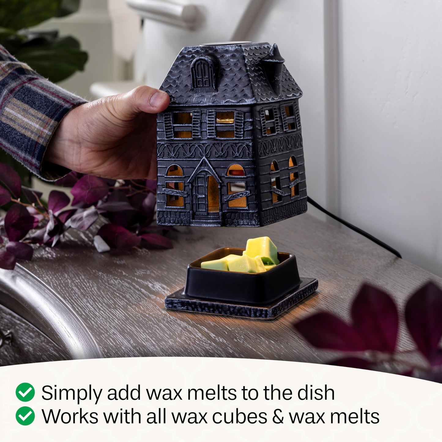 Candle Warmers Etc. Haunted Mansion Canopy Fragrance Warmer – Use with Any Wax Melts