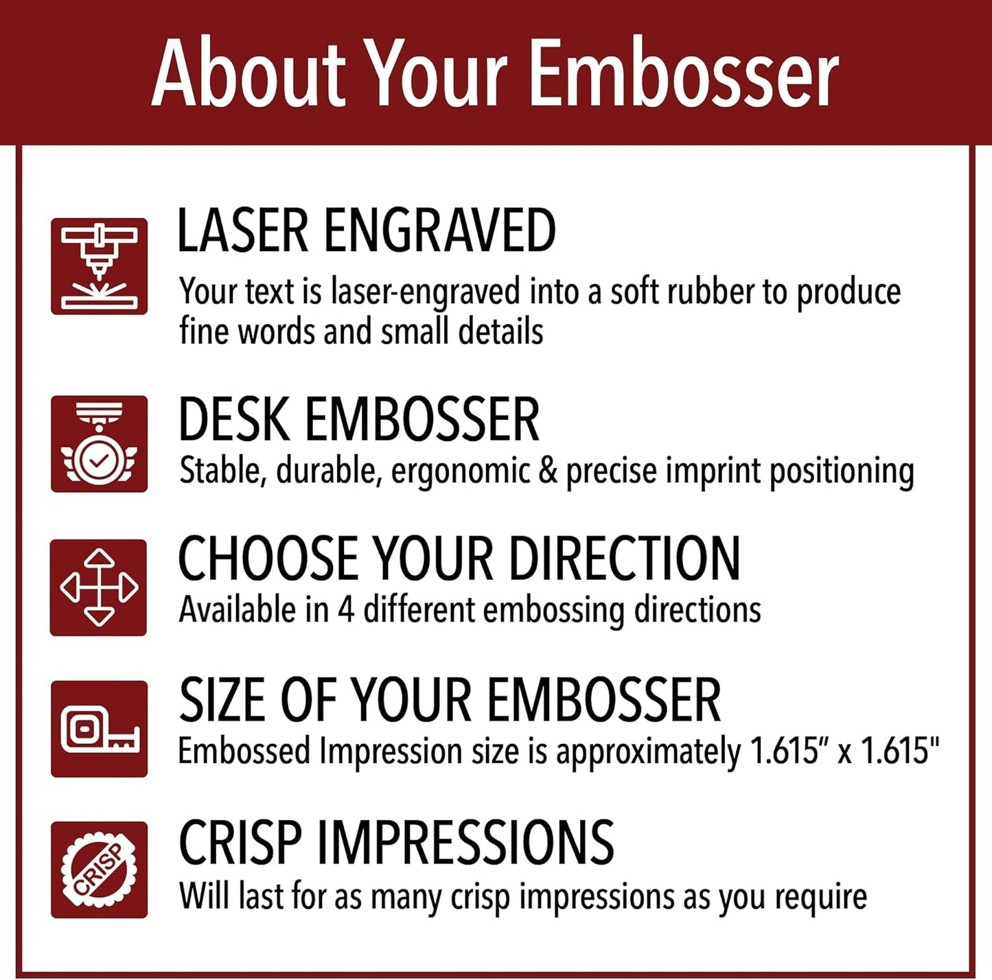 North Carolina Round Notary Embosser | Official State Embosser | Official Seals | Meets State Specifications (North Carolina, Round Embosser)