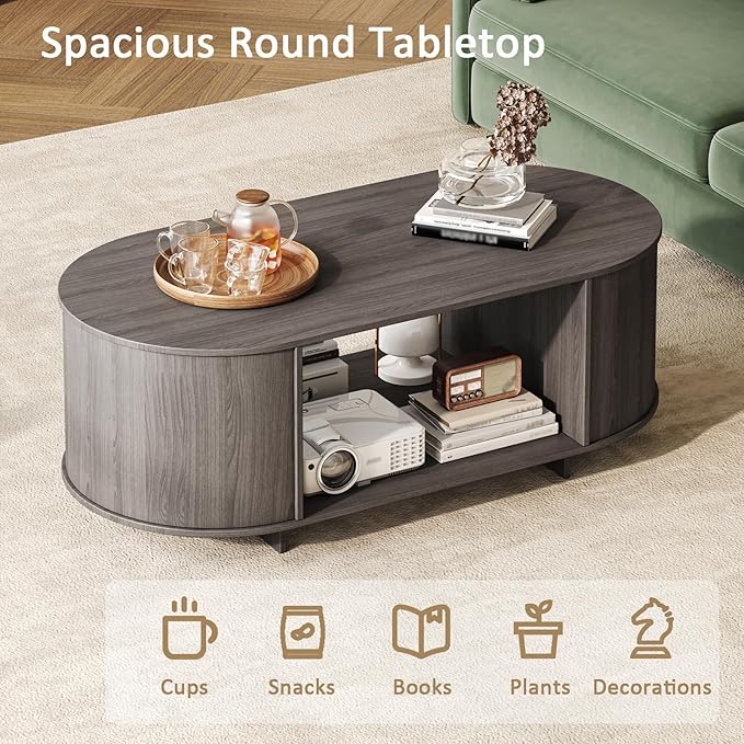 Coffee Table and TV Stand Set of 2, 76.4'' Modern TV Console，Entertainment