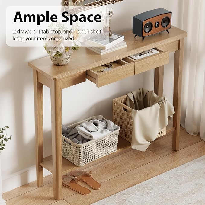 AQIMUELE Wood Console Table