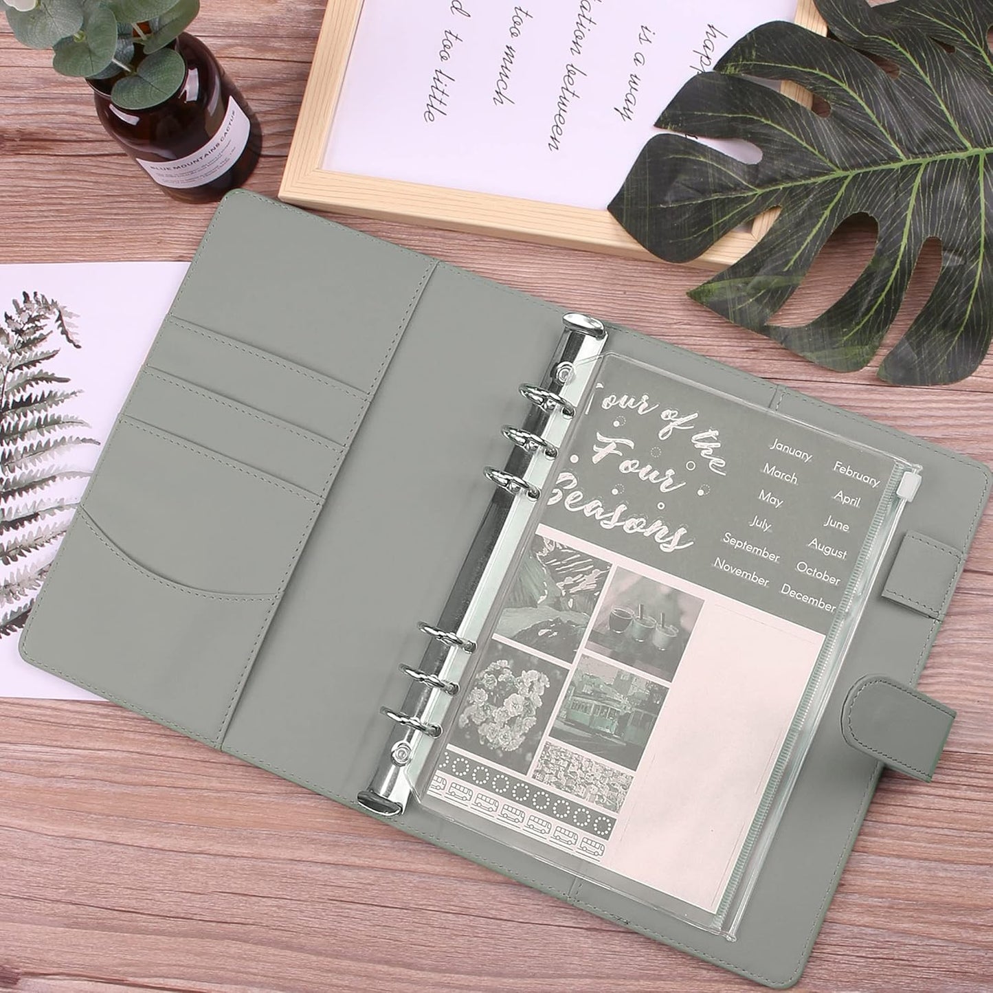 Money Saving Binder, Savings Challenges Book with for Cash Envelopes, 12pcs Zipper Envelopes A5 Budget Binder, Budget Planner for Managing Budgets and Saving Money -(Gray-9.2IN)