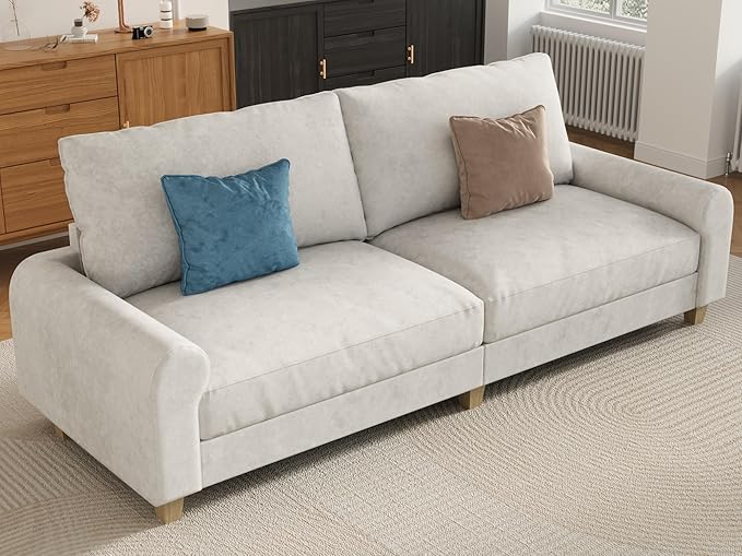 EASE MOOSE 70.6" Modern Deep Seat Loveseat Couch, Soft Velvet Sofa