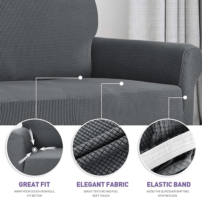 ZNSAYOTX Super Stretch Chair Slipcover Universal Sofa Chair Covers