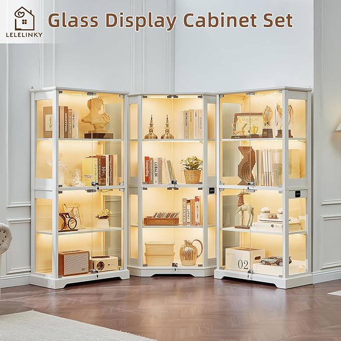 LELELINKY Farmhouse Display Cabinet
