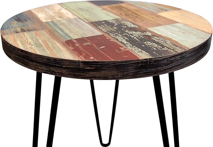 Greenage Reclaimed Wood End Table Bedroom