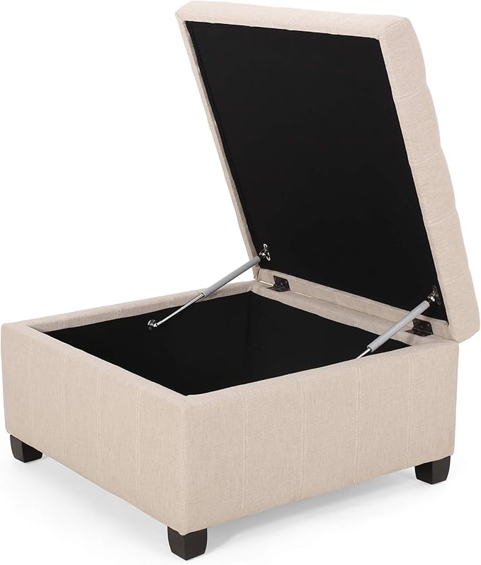Christopher Knight Home Hedda Tufted Fabric Storage Ottoman