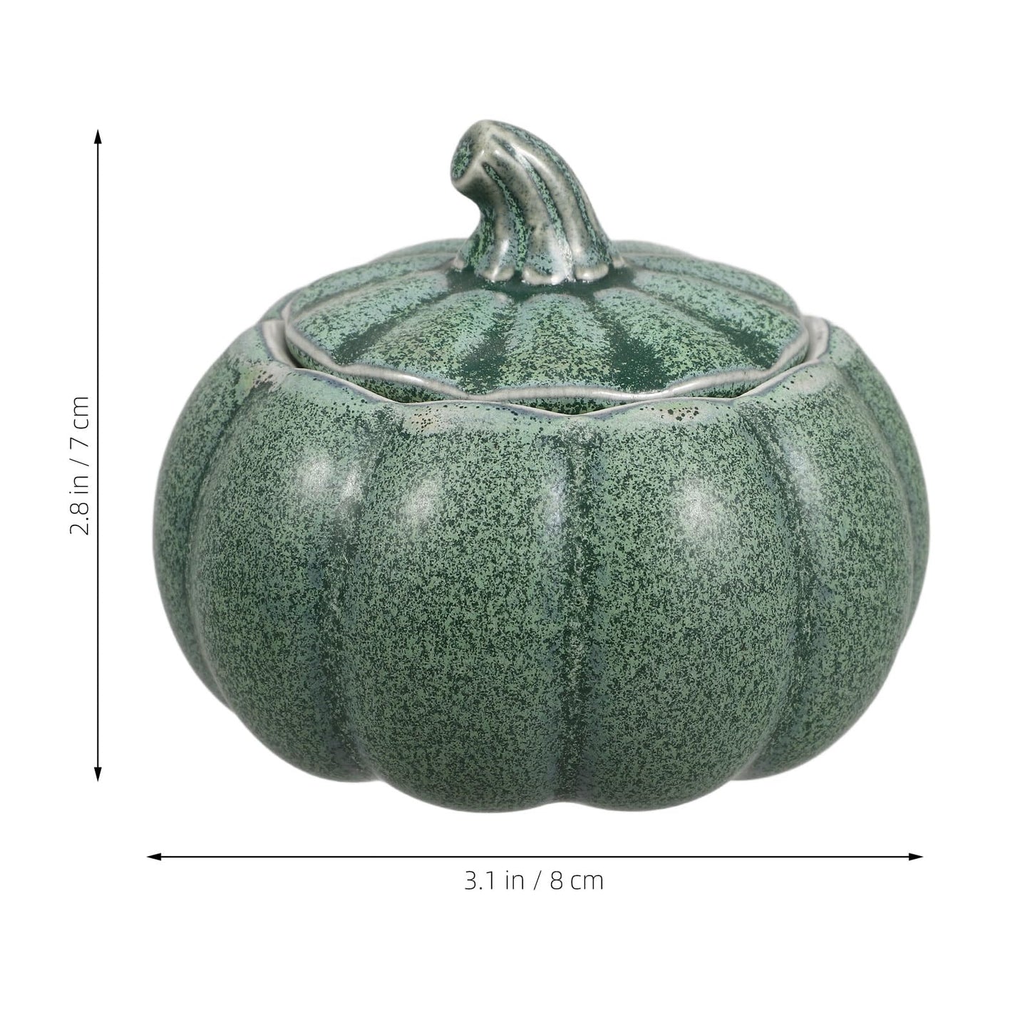 Hemoton Ceramic Pumpkin Soup Bowl with Lid 5Oz Pumpkin Shaped Serving Bowl for Soup Stews and Desserts Candy Color Porcelain for Halloween Thanksgiving