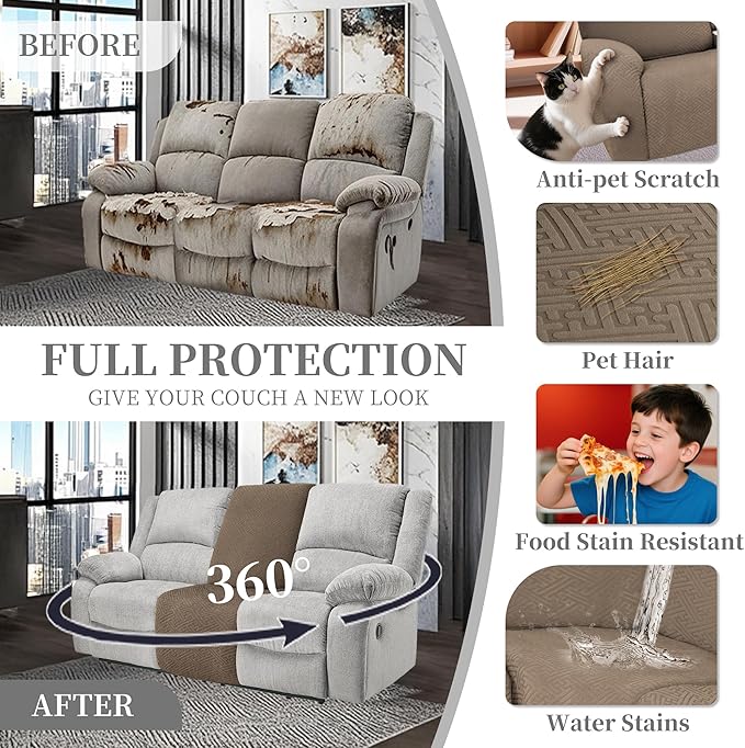 100% Waterproof Sectional Recliner Couch Covers