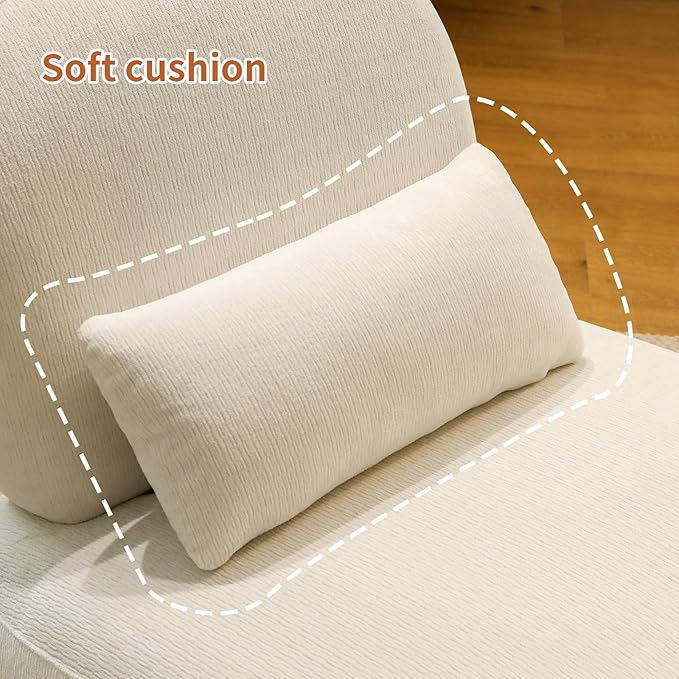 KEIKI Accent Chair with Solid Wood Legs, Velvet Single Seat Sofa