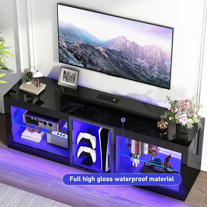 chartustriable LED TV Stands W/Power Outlet