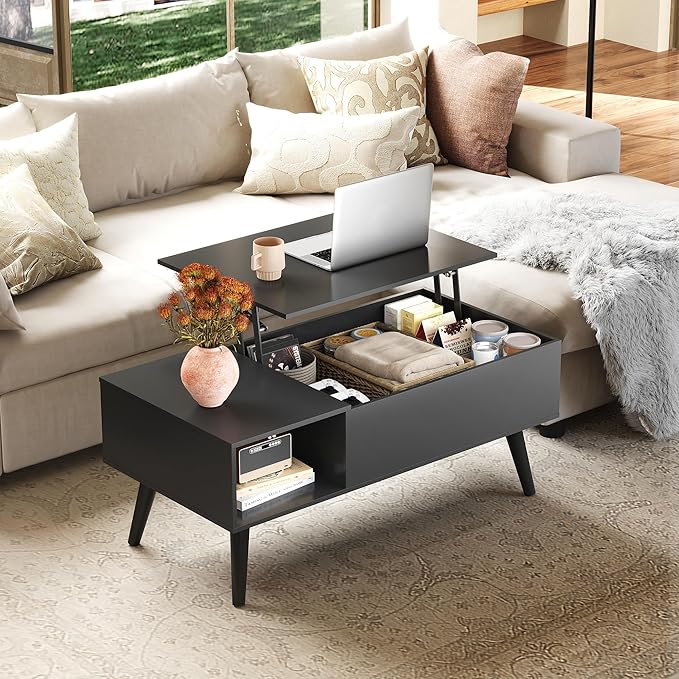 WLIVE Coffee Table for Living Room, Lift Top Coffee Table