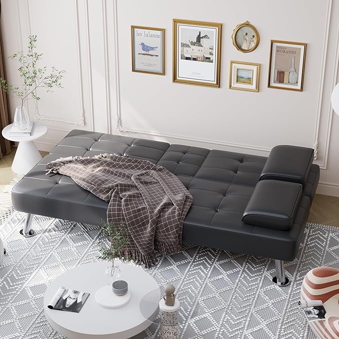 Shahoo Convertible Folding Futon Sofa Bed Sleeper Couch