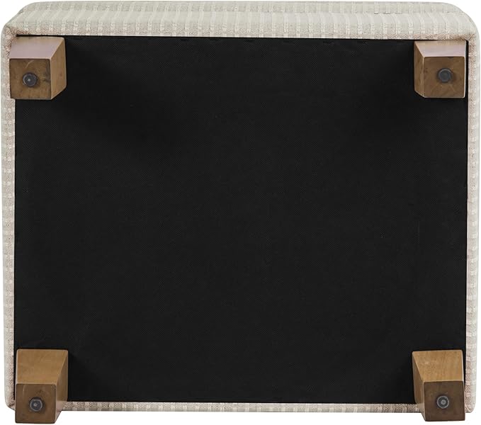 HomePop Home Decor | Upholstered Modern Rectangular Storage Ottoman | Hinged
