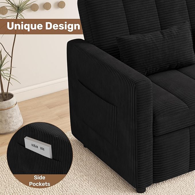 Nebuaegis Sleeper Sofa Bed, 3-in-1 Convertible Pull Out Couch
