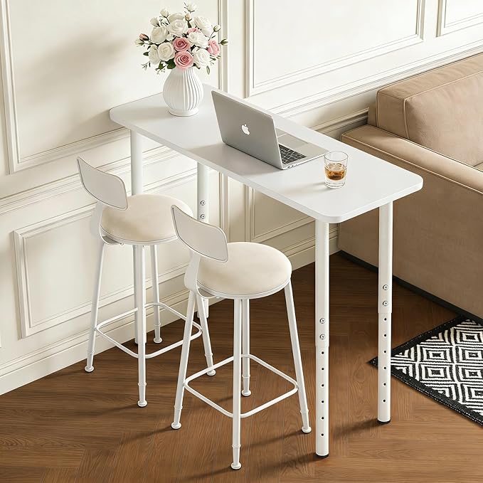 QLLY 24-40 inch Adjustable Metal Table Legs, Heavy Duty DIY Desk Legs