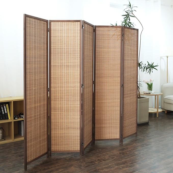 Furnnylane 5 Panel Bamboo Room Divider