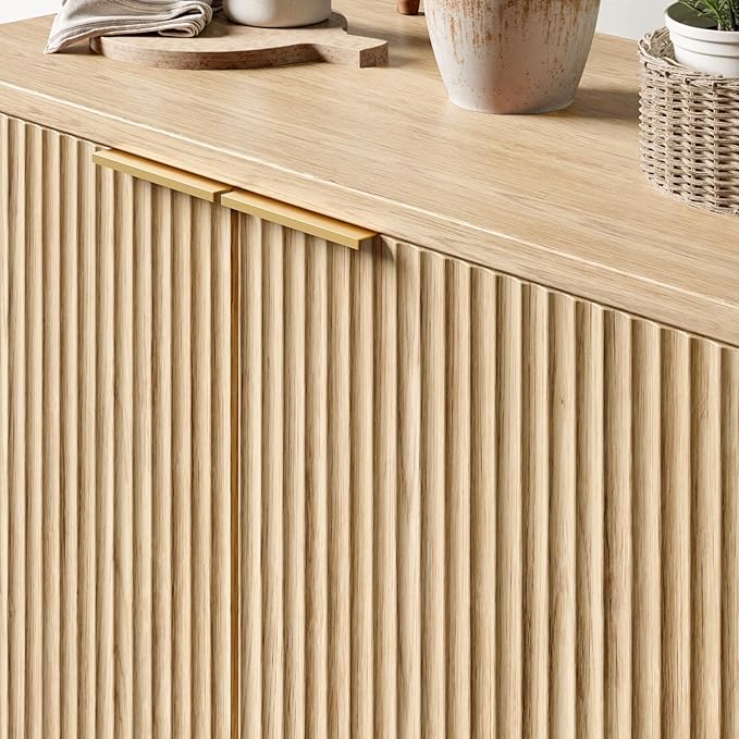 Evermagin 63" Oak Buffet Cabinet