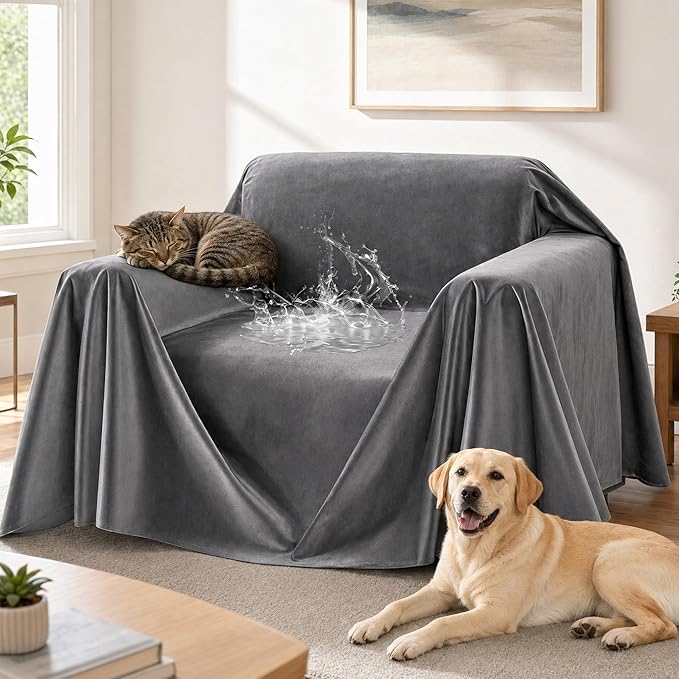 Couch Cover, Cat Scratch Resistant Sofa Cover, Waterproof Sofa Cover, Heavy