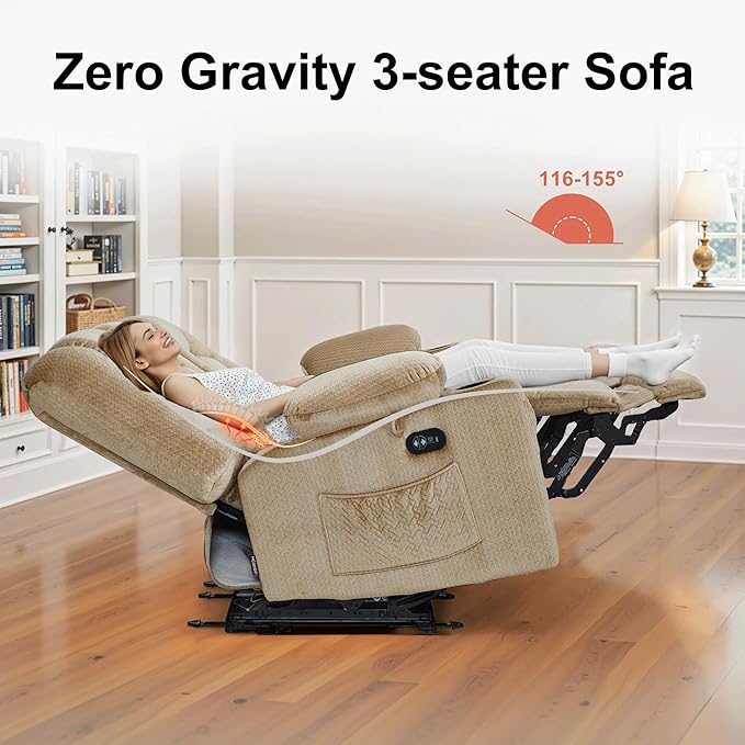 MCombo Zero Gravity Power Reclining Sofa