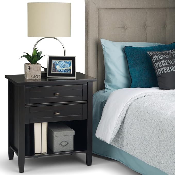 SIMPLIHOME Warm Shaker Bedside Table
