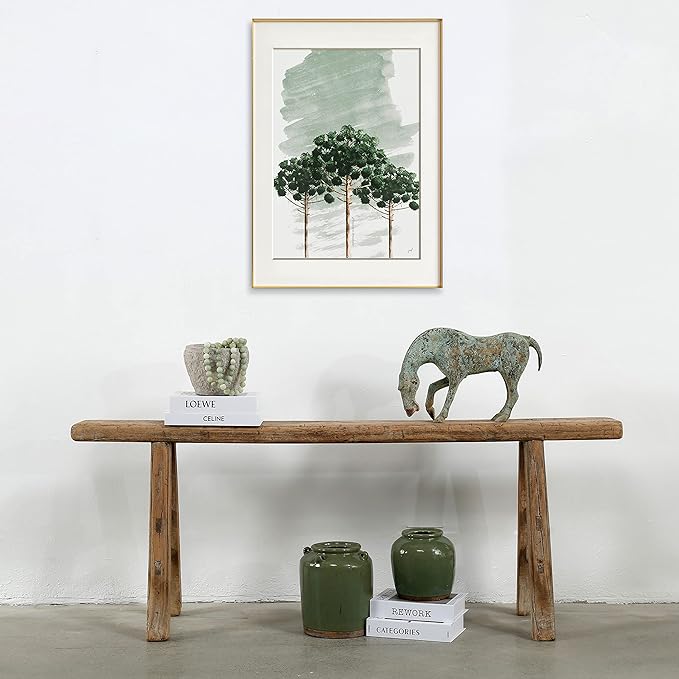 Artissance Handmade Wooden Entryway Bench, Vintage Noodle Bench