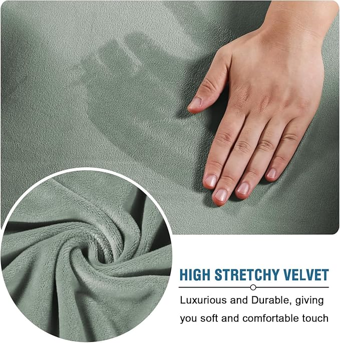 H.VERSAILTEX High Stretch Sofa Slipcover 4 Piece Cover Velvet Furniture