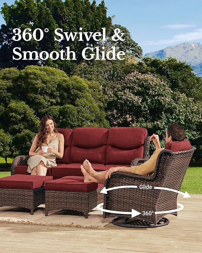 HILLGA Luxury High Back Patio Furniture Set
