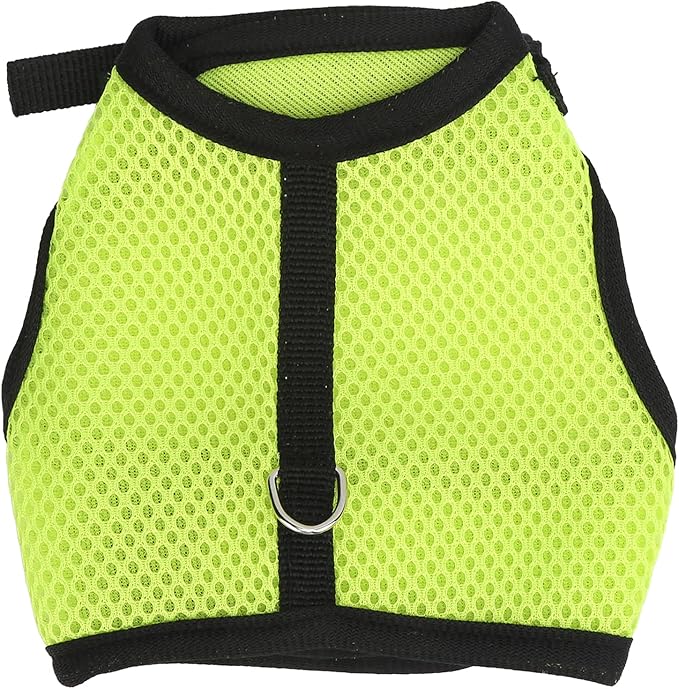Yctze Adjustable Mesh Harness with Leash for Rabbits & Guinea Pigs - Comfortable Chest & Back Traction for Small Pets (Fruit Green)