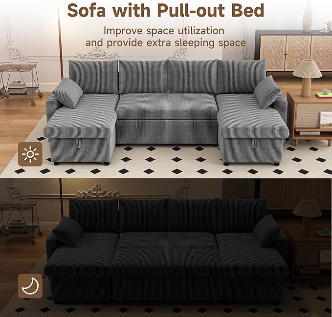 Sofa Bed, Apartment and Sunroom, Dark Gray
