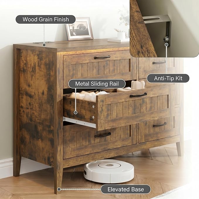 GarveeLife 6 Drawer Dresser