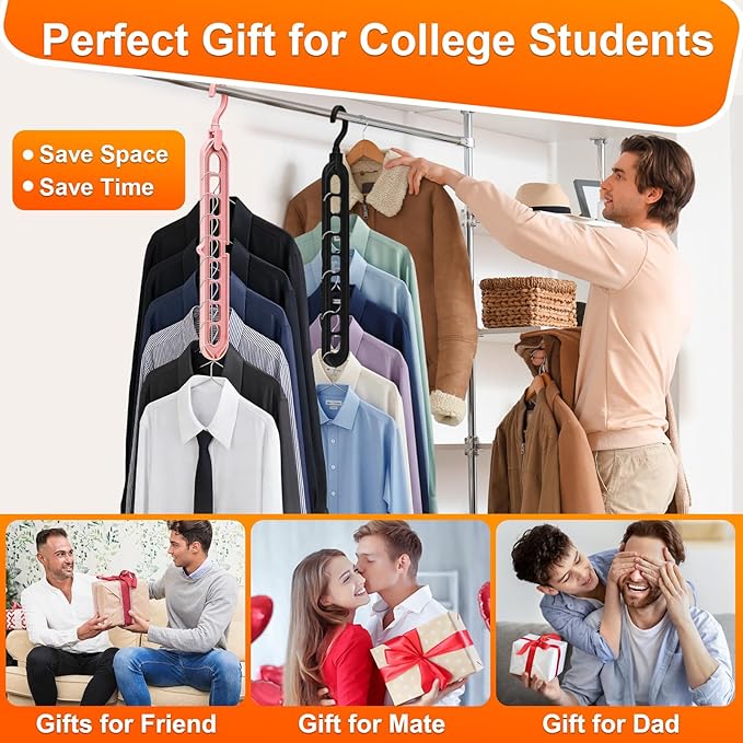 Magic Space Saving Hangers, 7 Pack Multi-Functional Closet Organizers and