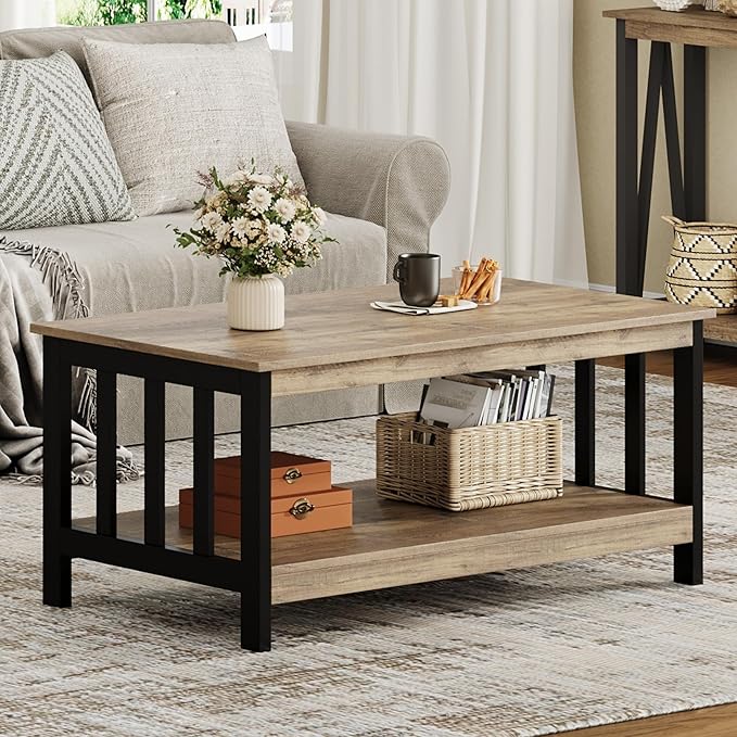 ChooChoo Farmhouse Coffee Table, Living Room Table