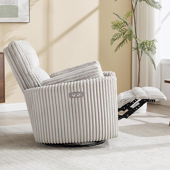 Power Recliner, Nursery Swivel Glider Rocking Chair