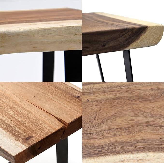 Greenage Natural Wood Rectangle Bench 20"x14"x18" Coffee Side Table