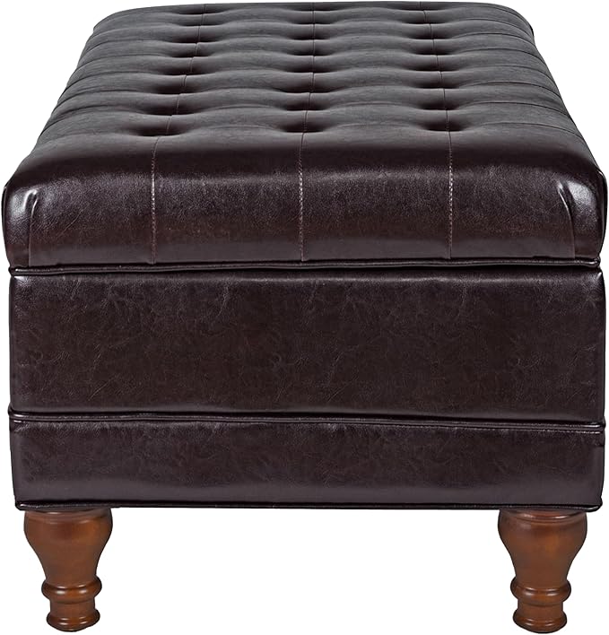 HomePop Deluxe Tufted Storage Bench