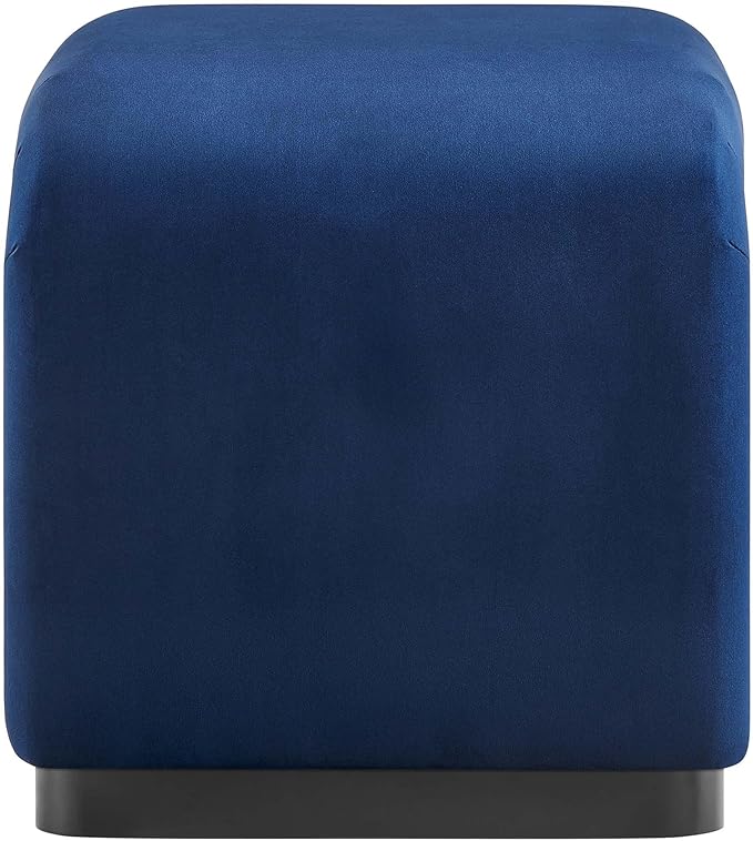 Modway Koda 24" Performance Velvet Upholstered Waterfall Stool or Side Table in